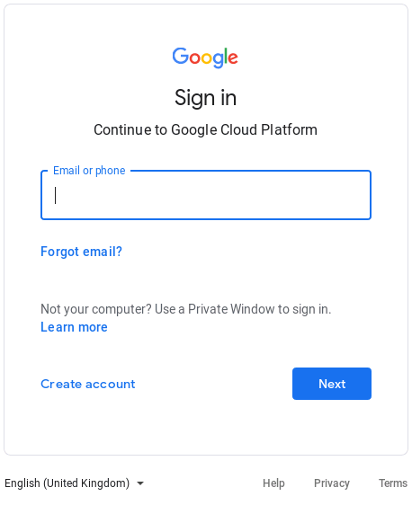 Sign in to Google services